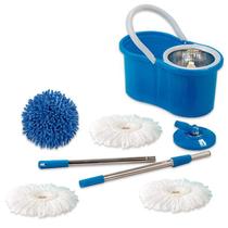 Mop 360 Cesto Inox 3 Refil Microfibra E 1 Refil Tira Pó Mop 360 Cesto Inox 3 Refil Microfibra E 1 Refil Tira Pó