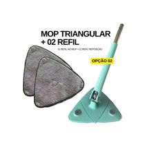 Mop 360 Triangular Giratório Esfregão De Limpeza Ajustável Limpa Vidros Piso E Parede