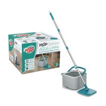 Mop Agua Limpa Giratório 360 Esfregão Microfibra Balde Flash Limp MOP0648