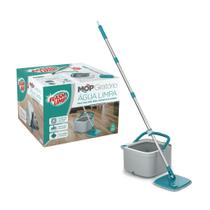 Mop Agua Limpa Giratório 360 Esfregão Microfibra Balde Flash Limp MOP0648