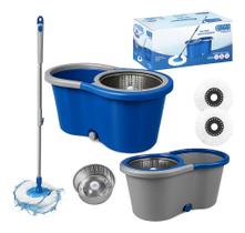 Mop Balde Com Cesta E Esfregão Giratório Com Alça - Sortido
