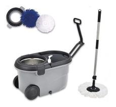 Mop Balde Esfregão Perfect Move Roda E Alça + 3 Refis Brinde