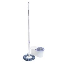 Mop Com Balde e Esfregão Giro Fit Branco Microfibra Mop Com Balde e Esfregão Giro Fit Branco Microfibra