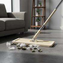 Mop Com Rodo Flat Pano Microfibra Balde Lava Seca Limpeza Impecável em Minutos Para Todos Tipos de Pisos Escritório Casa