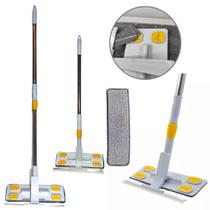 Mop Com Rodo Limpa Vidros Encaixe Panos Microfibra E Refil