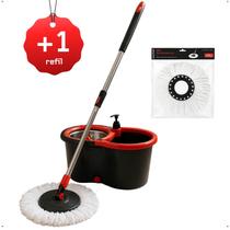 Mop Completo de 14 Litros Giratório Pro Inox Com Dispenser Para Escritórios Limpeza CAMESA