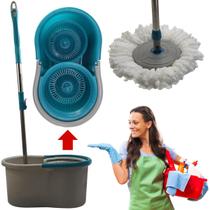 Mop De Cozinha Redondo Rodo Esfregão Microfibra Limpa Chão Com Balde Giratório Cesto Mágico 360 com Alça Para Limpeza de Casa BanheiroCorSortida Mop De Cozinha Redondo Rodo Esfregão Microfibra Limpa Chão Com Balde Giratório Cesto Mágico 360 com Alça Para Limpeza de Casa BanheiroCorSortida