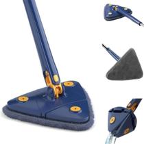 Mop de Limpeza Esfregão Giratório Design Triangular Ajustável Rotação 360 Graus Limpa Piso Forro Vidros Cantos da Parede Rodo Mágico Cabo Longo