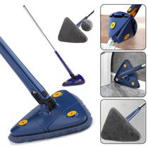 Mop De Limpeza Rodo Giratório Triângular 360 Esfregão Seco molhado Vidro Poeira Auto Torção