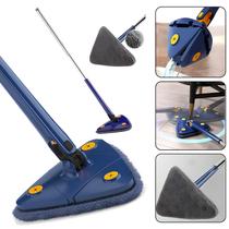 Mop De Limpeza Rodo Giratório Triangular 360 Esfregão Seco molhado Vidro Poeira Auto Torção Mop De Limpeza Rodo Giratório Triangular 360 Esfregão Seco molhado Vidro Poeira Auto Torção