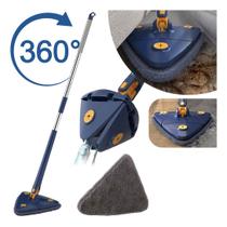 Mop De Limpeza Triangular ângulo Ajustável 360 Esfregão com Torção - It-Blue