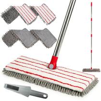 Mop de Microfibra GleamGaGa 62" com Cabo Extensível e 4 Refis