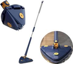 Mop Esfregão 360 Graus Triangular: Limpeza Rápida e Eficiente com Alça Retrátil