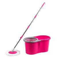 Mop Esfregão Giratório Balde 8L Centrífuga Cabo Regulável Cor:Rosa Mop Esfregão Giratório Balde 8L Centrífuga Cabo Regulável Cor:Rosa