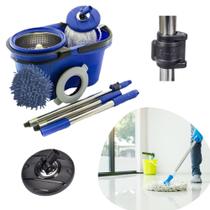 Mop Esfregão Giratório Condor Perfect Pro 3 Refis Balde Cesto Inox 16L