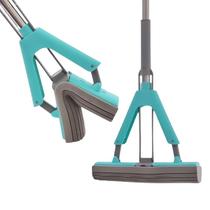 Mop Esfregão Rodo Mágico Dobrável Retrátil Espuma Absorvente Limpa Lava Seca Torce Limpeza Geral Pisos Porcelanato Vidros Azulejos
