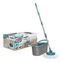 Mop Flash Limp Mop Giratório Fit com balde centrífuga Cinza-