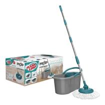 Mop Flash Limp Mop Giratório Fit com balde centrífuga Cinza-escuro Mop Flash Limp Mop Giratório Fit com balde centrífuga Cinza-escuro