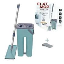 Mop Flat Clean Esfregão Tira Pó e Balde Com Refil Extra 123Util
