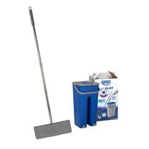 Mop Flat Com Balde Duplo 5 Litros Cores Sortidas Clean Tech Mop Flat Com Balde Duplo 5 Litros Cores Sortidas Clean Tech