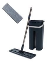 Mop Flat Com Balde E Esfregão De Microfibra Limpeza 7 Litros