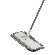 Mop Flat Com Esfregão Chenille Branco Cabo Extensível Simplo Mop Flat Com Esfregão Chenille Branco Cabo Extensível Simplo