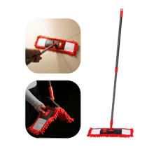 Mop Flat em Microfibra Serve Como Rodo e Vassoura 1,20m Para Vidros, Paredes e Chão
