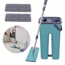 Mop Flat Esfregão Balde Rodo Mágico Lava e Seca Giratório 360o Microfibra 5L