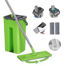 Mop Flat Esfregão Rodo E Balde Multiuso Giratório Ergonômico