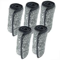 Mop Flat Kit 5 Refis Rodo Microfibra Limpa Lava Seca Absorve