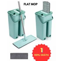 Mop Flat Rodo e Balde Esfregão Limpeza com Refil Extra - 123 Útil Mop Flat Rodo e Balde Esfregão Limpeza com Refil Extra - 123 Útil