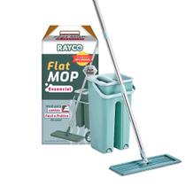 Mop Flat Rodo Magico Esfregão Balde Fit Lava E Seca Com Refil Rayco