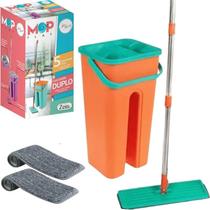 Mop Flat Rodo Magico Esfregão Giratorio Com Refil