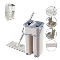 Mop Flat Slim 7 Litros Rodo Esfregão Balde e 1 Refil extra