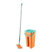 Mop Flat Tira Pó C/ Esfregão Balde Lava/seca E 2 Refis
