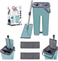 Mop Flat Tira Pó Esfregão Com Balde Lava Seca 2 Refil - 123Útil Mop Flat Tira Pó Esfregão Com Balde Lava Seca 2 Refil - 123Útil