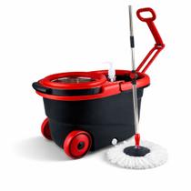 Mop Giratório 13L Inox 360 Rodinhas Centrífuga Duplo Puxador Mop Giratório 13L Inox 360 Rodinhas Centrífuga Duplo Puxador