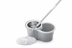 MOP Giratório 14 Litros Balde Giratório com Dispenser Cesto em Inox CASAVITA MOP Giratório 14 Litros Balde Giratório com Dispenser Cesto em Inox CASAVITA