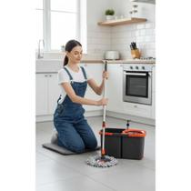 Mop Giratório 2 Águas Cesto Inox Desmontável