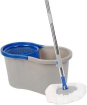 Mop Giratorio 360 Azul e Cinza Folia Imports