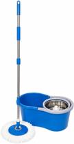 Mop Giratório 360 Balde 8L Centrífuga Cesto Aço Inox Cabo Telescópico Refil Microfibra 24cm 3 Cores Mop Giratório 360 Balde 8L Centrífuga Cesto Aço Inox Cabo Telescópico Refil Microfibra 24cm 3 Cores