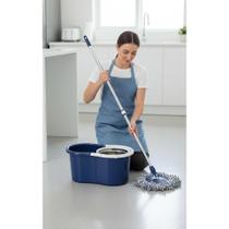 Mop Giratório 360 Balde Inox Cabo Ajustável - Limpeza Fácil Mop Giratório 360 Balde Inox Cabo Ajustável - Limpeza Fácil