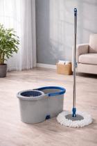 Mop Giratório 360 Com Balde 13L Centrífuga Inox Esfregão Microfibra Limpeza Pesada Esfregão Rodo Vassoura