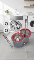 Mop Giratório 360 com Balde 13L e 2 Refis de Microfibra Mop Giratório 360 com Balde 13L e 2 Refis de Microfibra