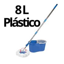 Mop Giratório 360 com Balde e Cesto Inox ou Plástico 8 e 13 Litros