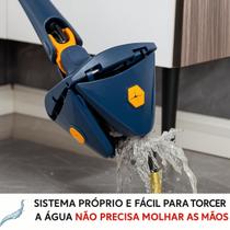 Mop Giratório 360 Esfregão para Cantos Difíceis Mop Limpa Vidros Cabeça Triangular Giratório para Forros e Vidros Multiuso