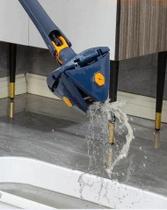 Mop Giratório 360 Microfibra Esfregão Lava e Seca Rodo Mágico Limpeza Profunda C/ 1 panos Microfibra