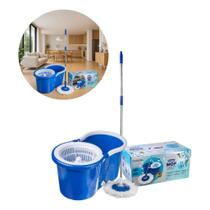 Mop Giratório 360º Esfregão Limpeza Cesto Centrífuga Limpar