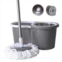 Mop Giratorio 8 Litros Com 2 Esfregoes Limp Plus (Capacidade Total Do Balde 13L)