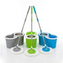 Mop Giratorio 8 Litros Com Cesto Em Aço Inox Esfregão 360 Giratorio Para Limpeza Lava e Seca Pisos Mop Giratorio 8 Litros Com Cesto Em Aço Inox Esfregão 360 Giratorio Para Limpeza Lava e Seca Pisos